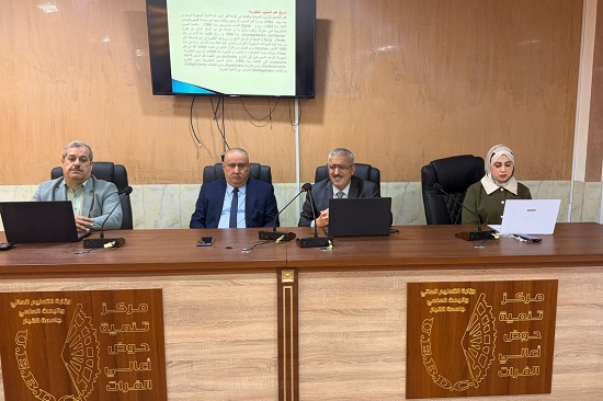 مركز أعالي الفرات يقيم ورشة علمية بعنوان (الإنزيمات البكتيرية وتأثيرها على أنسجة الإنسان)